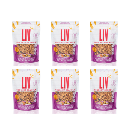 Almond Walnut Oatmeal Raisin Granola – Vegan, Low Sugar, 8oz