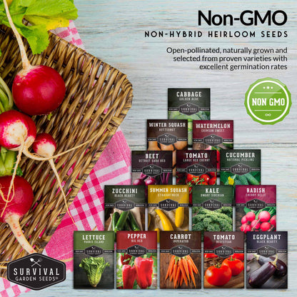 Vegetable Garden Collection - 15 Packs of Vegetable Seeds