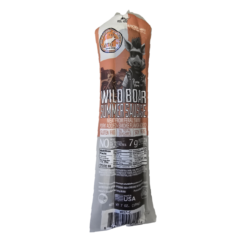 Wild Boar Hickory Smoked Summer Sausage (7 oz.)