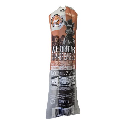 Wild Boar Hickory Smoked Summer Sausage (7 oz.)