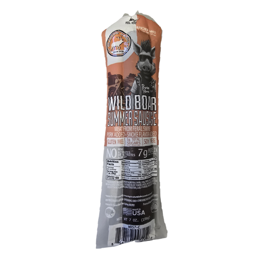 Wild Boar Hickory Smoked Summer Sausage (7 oz.)