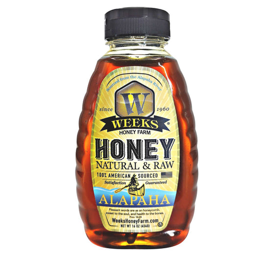 Premium Raw Alapaha Honey - Unfiltered Wildflower Blend, Rich in Antioxidants & Floral Notes, Sourced from a South Georgia River