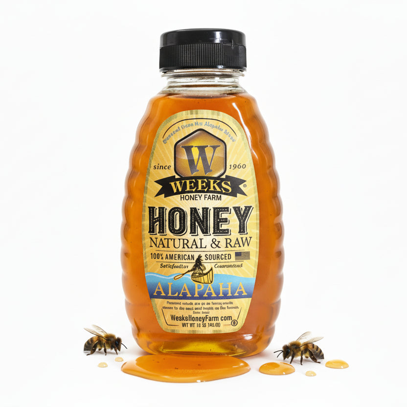 Premium Raw Alapaha Honey – Unfiltered Wildflower Blend from South Georgia from Weeks Honey Farm