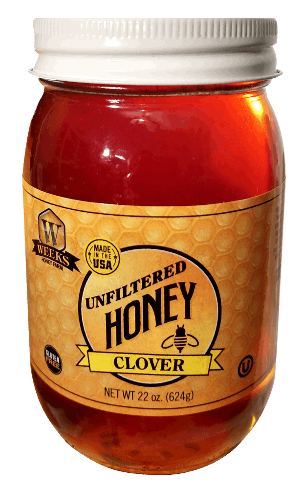 All-Natural Pure Raw Clover Honey - Sweet, Light, & Nutrient-Rich, No Additives, Sourced from American West Clover Fields
