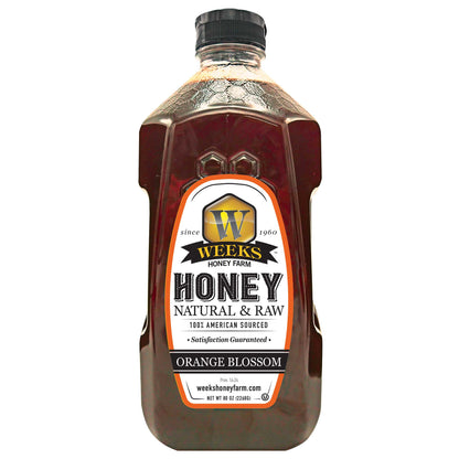 Pure Raw American Orange Blossom Honey - Unfiltered, All-Natural Citrus Sweetness