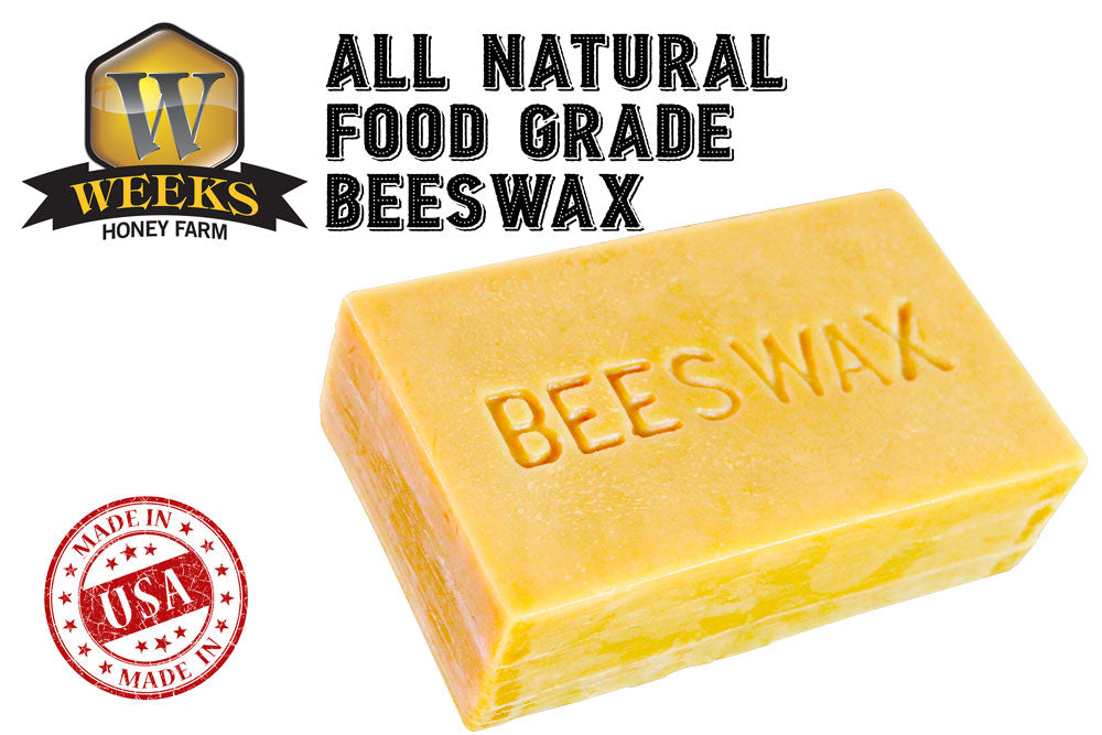 Food-grade yellow beeswax bars - all-natural from the farm