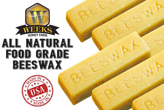 Food-grade yellow beeswax bars - all-natural from the farm