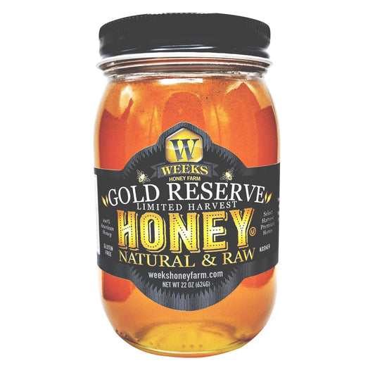 Weeks Raw Gold Reserve Honey, Special Edition- Unfiltered Natural Honey from Georgia