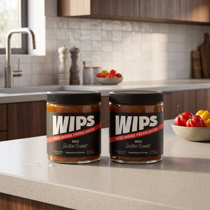 WIPS Red Scotch Bonnet, Citrusy Pepper Sauce (6 fl oz)
