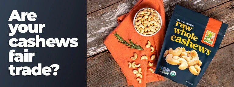 Certified Fair Trade Organic Whole Cashews 3 Lb (Case of 10)
