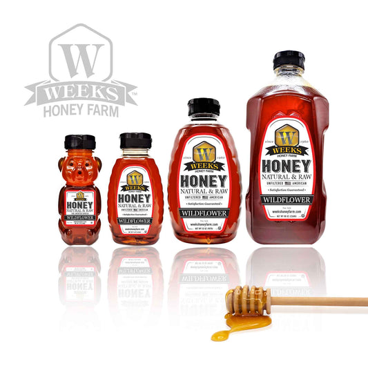 Pure Wildflower Honey - Natural & Raw | Weeks Honey Farm | Georgia