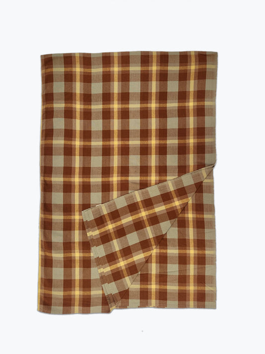 Bonnie Plaid Tablecloth - Acorn