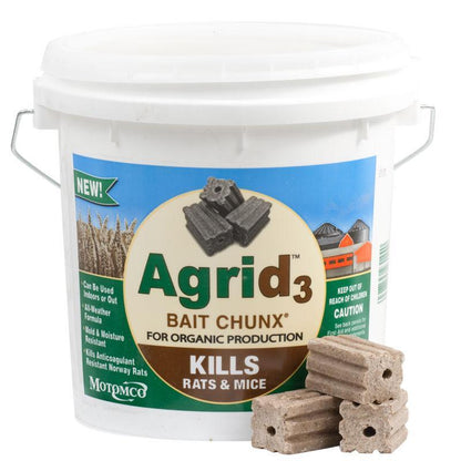 Agrid3 Mouse & Rat Bait Chunx (4 lb Pail), Garden from Grow Organic