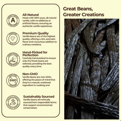 1 lb Premium Wholesale Vanilla Beans – Bulk Vanilla Beans for Culinary Professionals