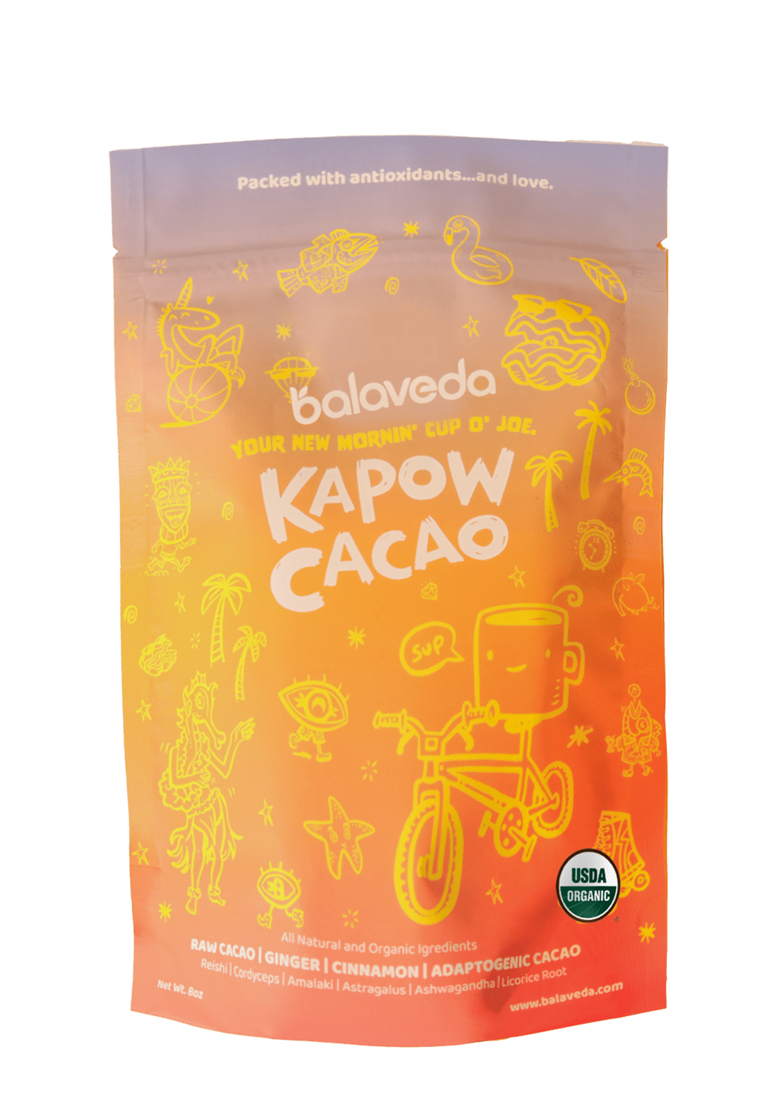 balaveda Kapow Cacao | USDA Organic Adaptogenic Mushroom Coffee Alternative
