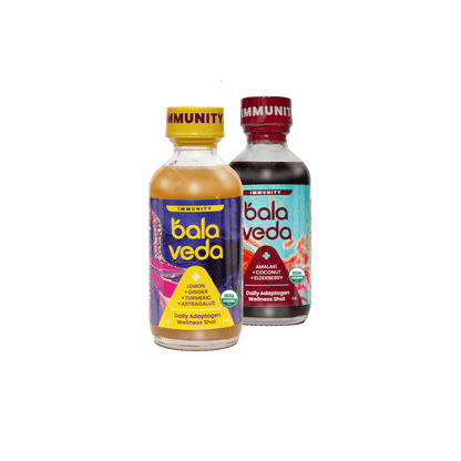balaveda  USDA Organic Immune Support Shot Mix – 6 Epic Elderberry & 6 Totally Turmeric