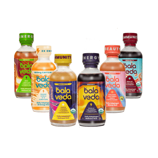 balaveda Wellness Shot Sampler | USDA Organic Adaptogen Energy, Immunity & Beauty Shots