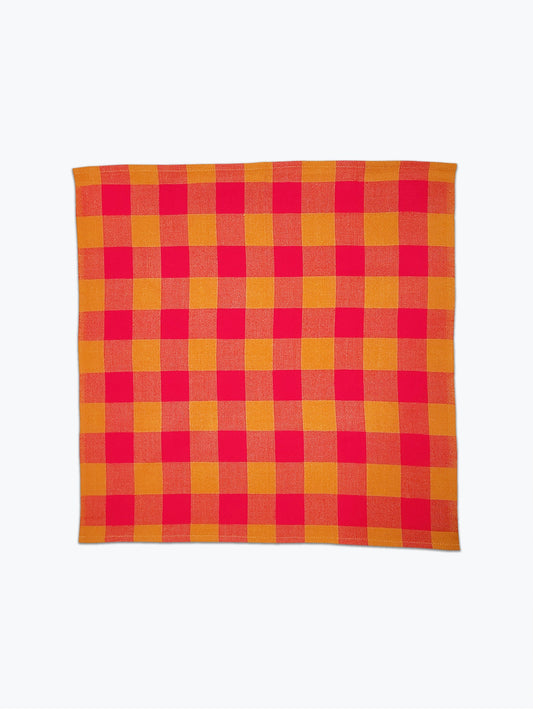 Big Gingham Napkin Pair - Pink