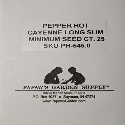 Cayenne Long Slim Hot Pepper Seeds
