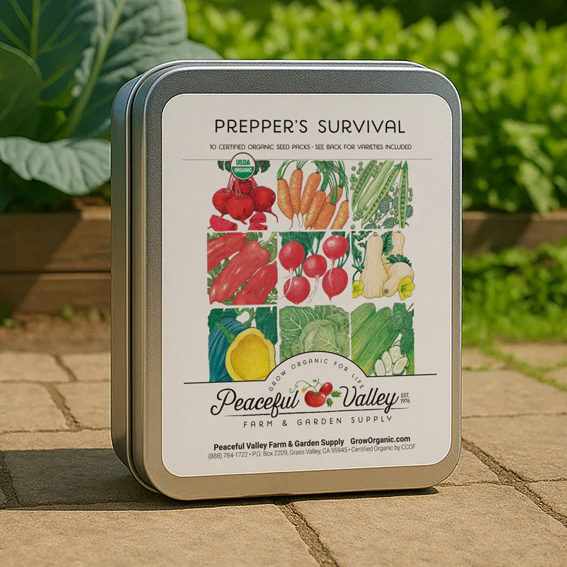 Gift Seed Tin - Prepper's Survival Collection, Garden from Grow Organic