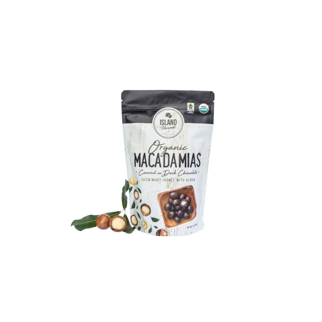 Island Harvest - Organic Macadamias Covered in Chocolate 4.5 oz