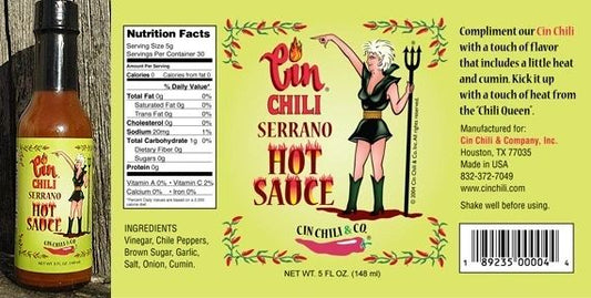 Cin Chili Serrano Hot Sauce