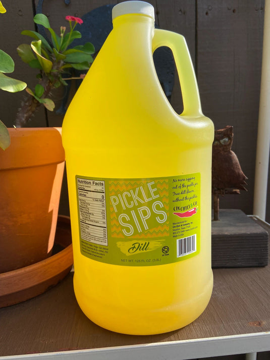 Pickle Sips - Dill Gallon - Unfiltered, Pickled Fruits & Vegetables from Cin Chili & Company