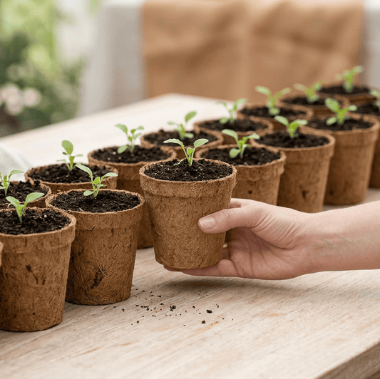 Coconut Fiber Round Pots - 2.25" (Pack of 12) by Grow Organic