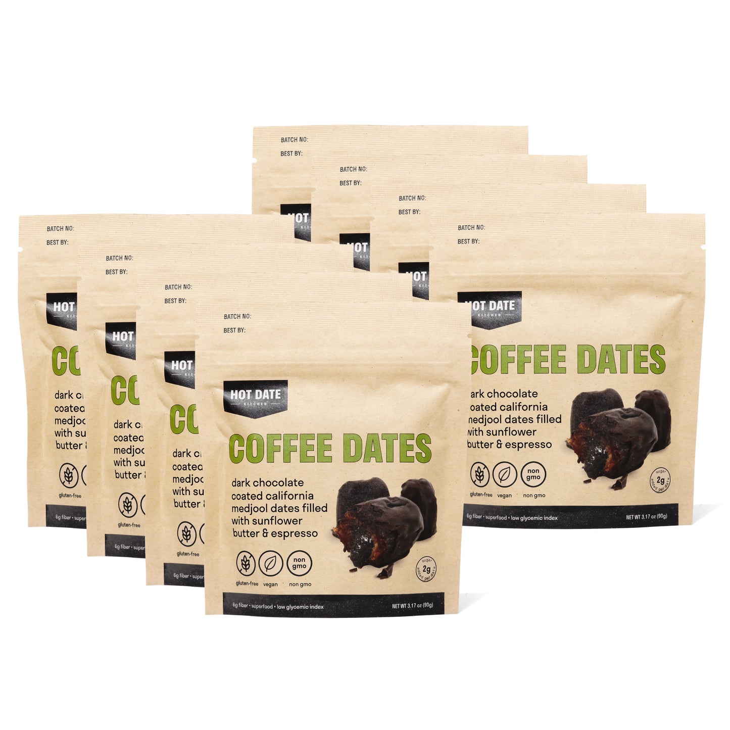 Coffee Dates - Eight Pack (3 dates per pouch)