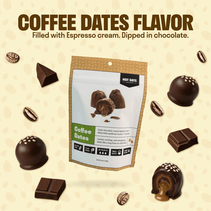 Coffee Dates - Four Pack (3 dates per pouch)