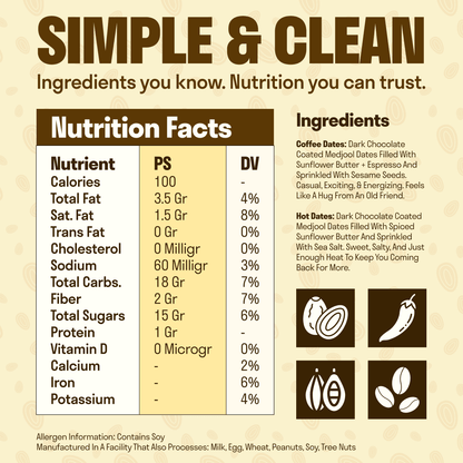 Coffee Dates - Four Pack (3 dates per pouch)