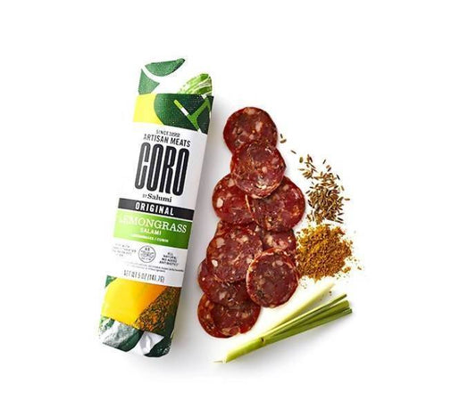 Uncured Lemongrass Salami Piccolo - 6 x 5 oz by Coro Foods
