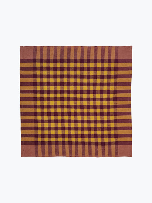 Grid Napkin Pair - Cranberry
