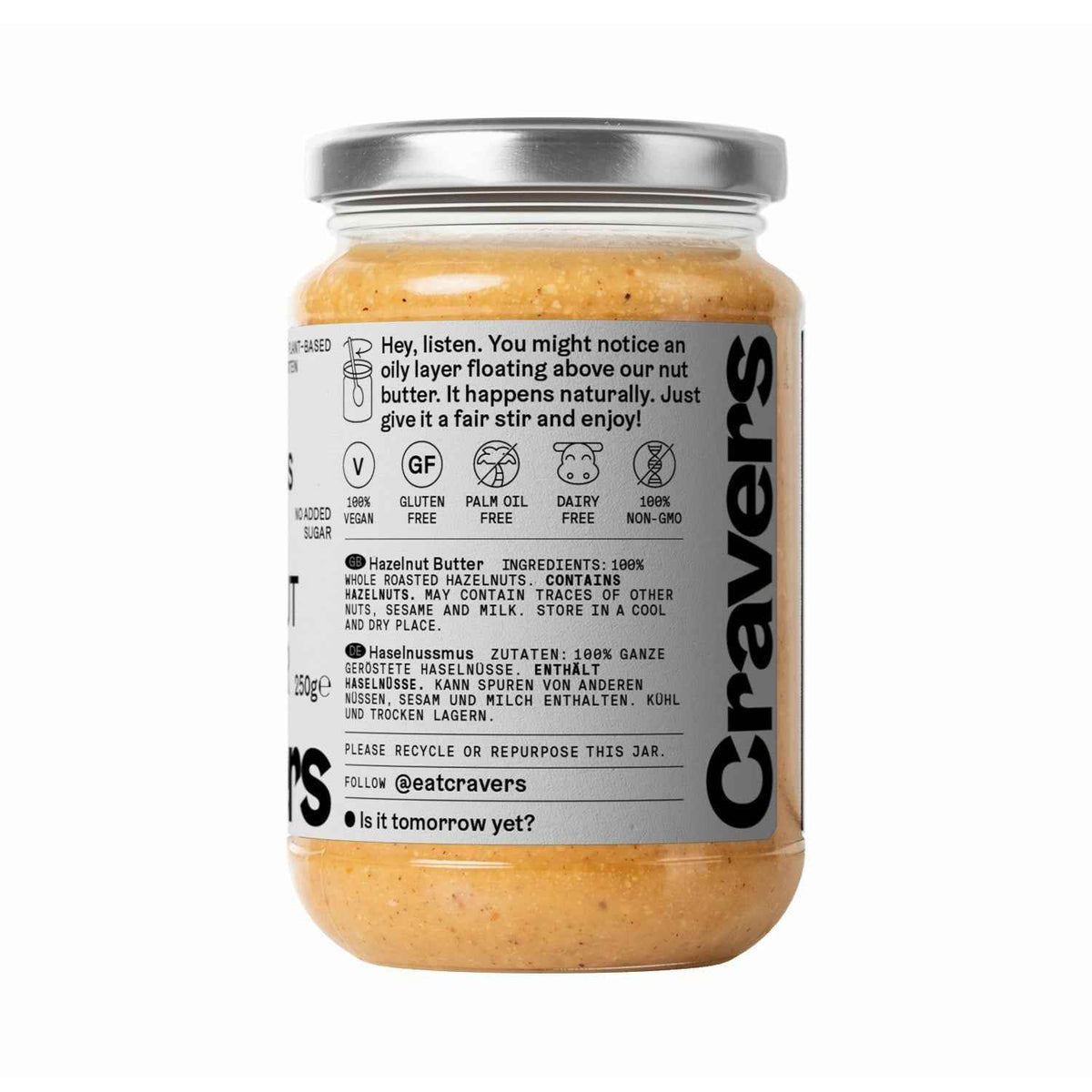 100% Hazelnut Butter (12oz)