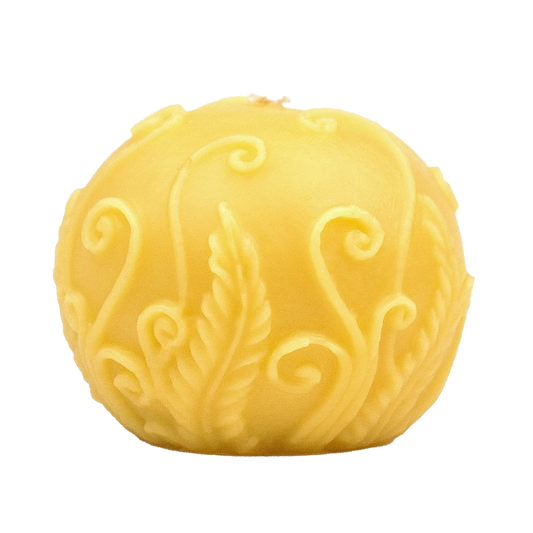 Fern Ball Beeswax Candle