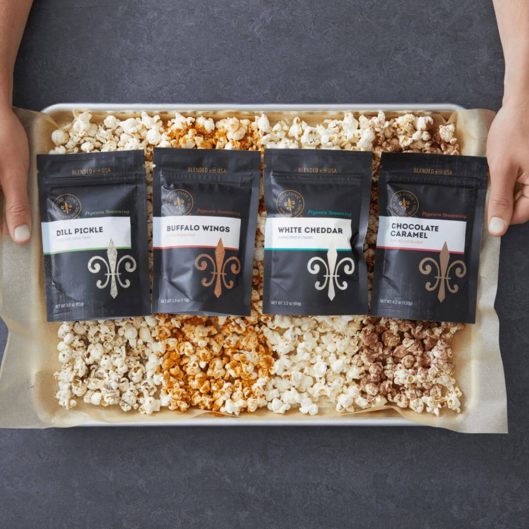Popcorn Seasoning Sampler Box – 10 Gourmet Flavors