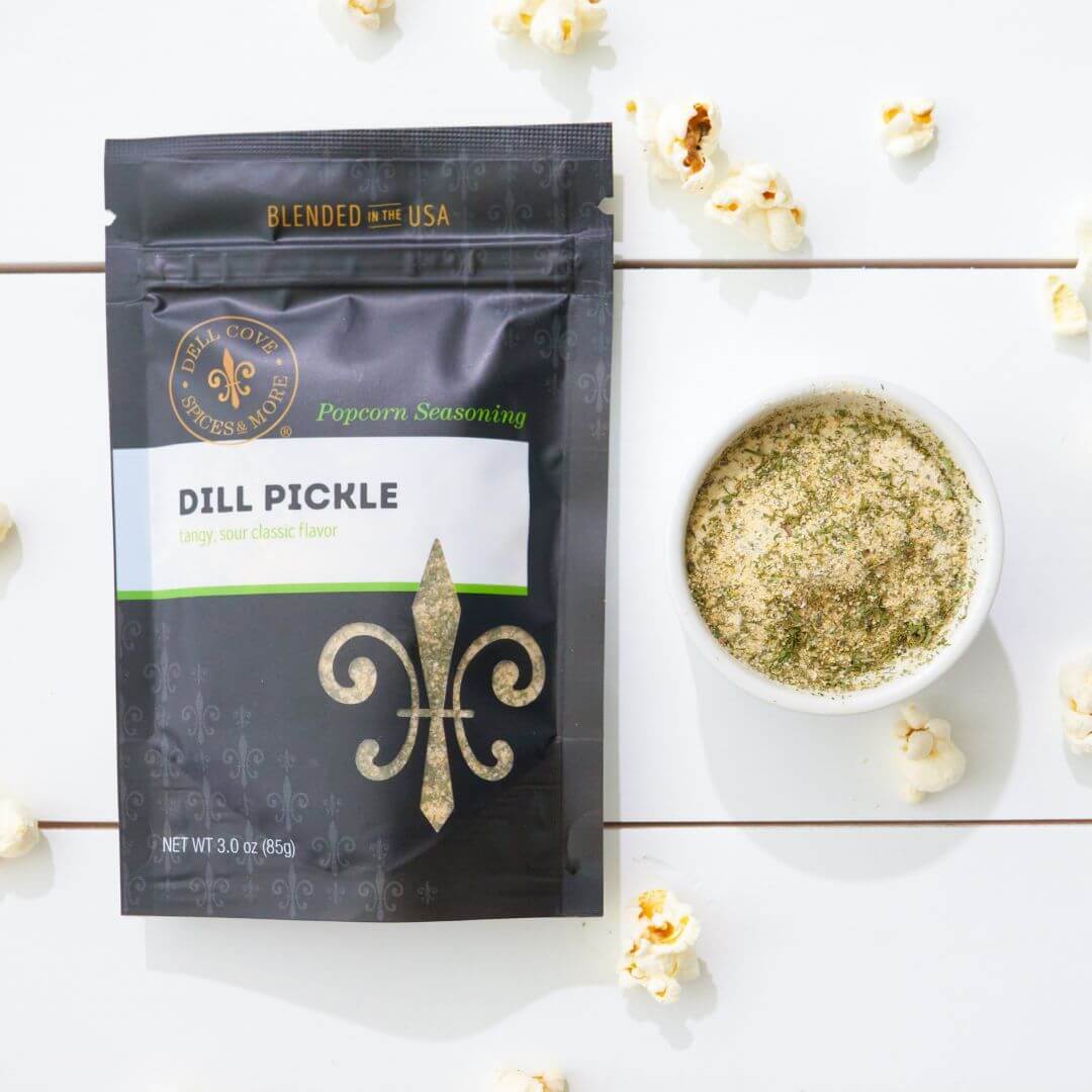 Dill Pickle Popcorn Seasoning | Tangy Gourmet Popcorn Salt