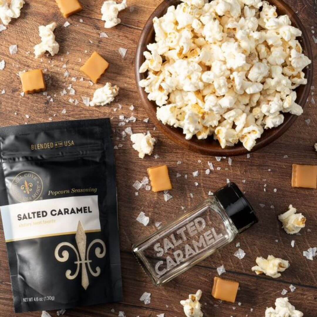 Salted Caramel Popcorn Seasoning | Sweet & Salty Popcorn Topping