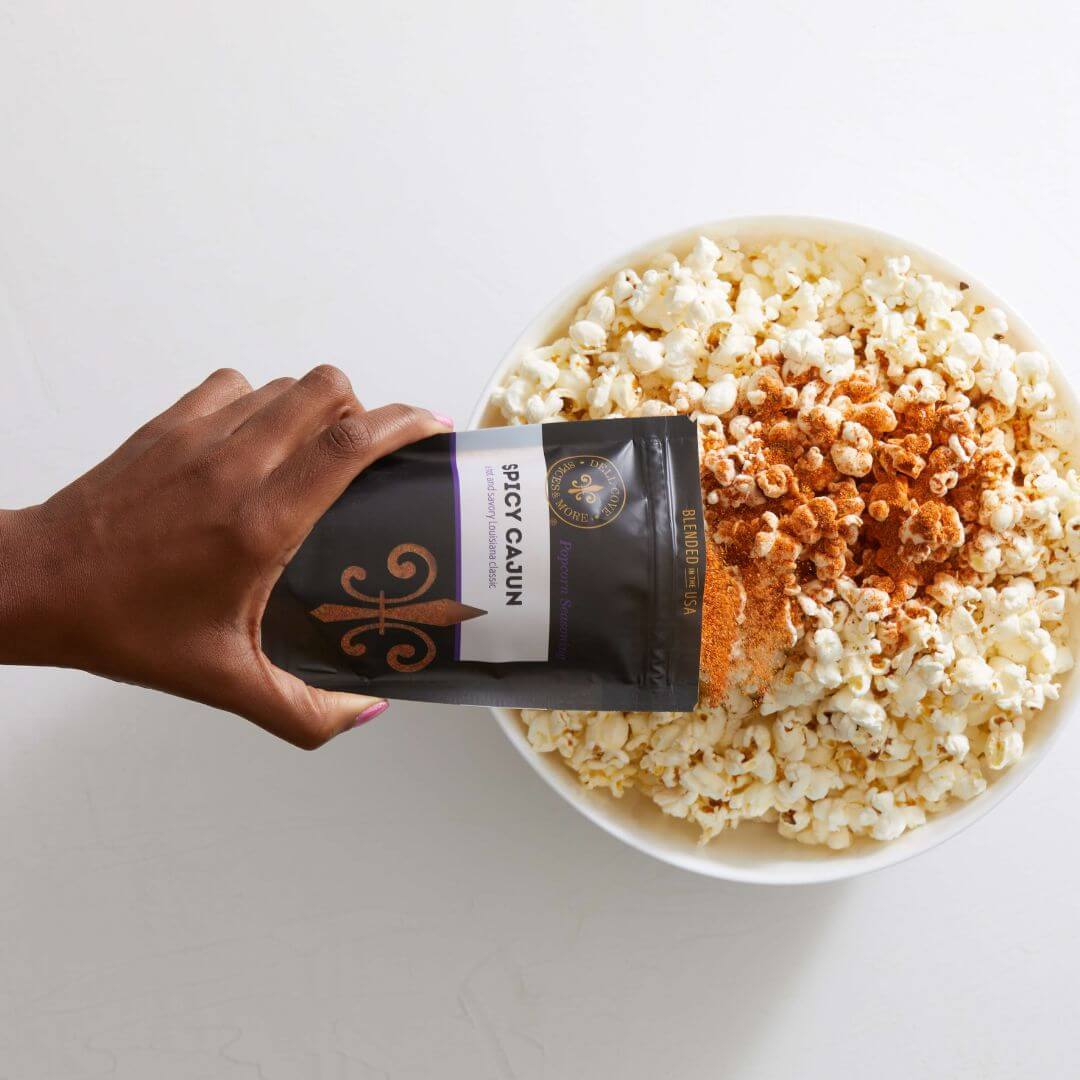 Spicy Cajun Popcorn Seasoning | New Orleans Style Popcorn Spice Blend
