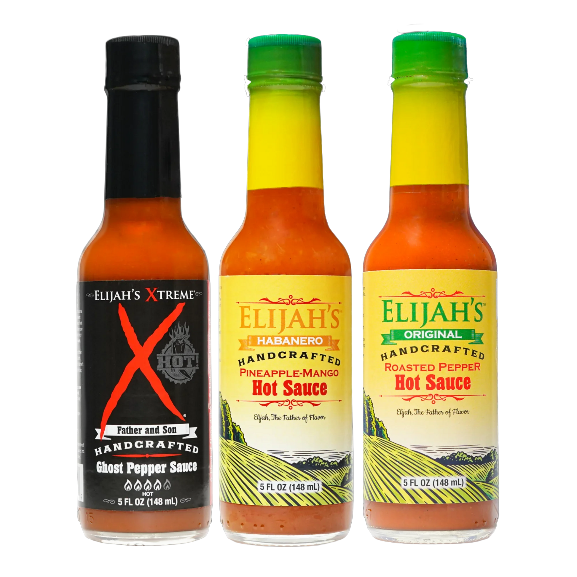 Mild & Hot Trio Hot Sauce Set from Elijah's Xtreme