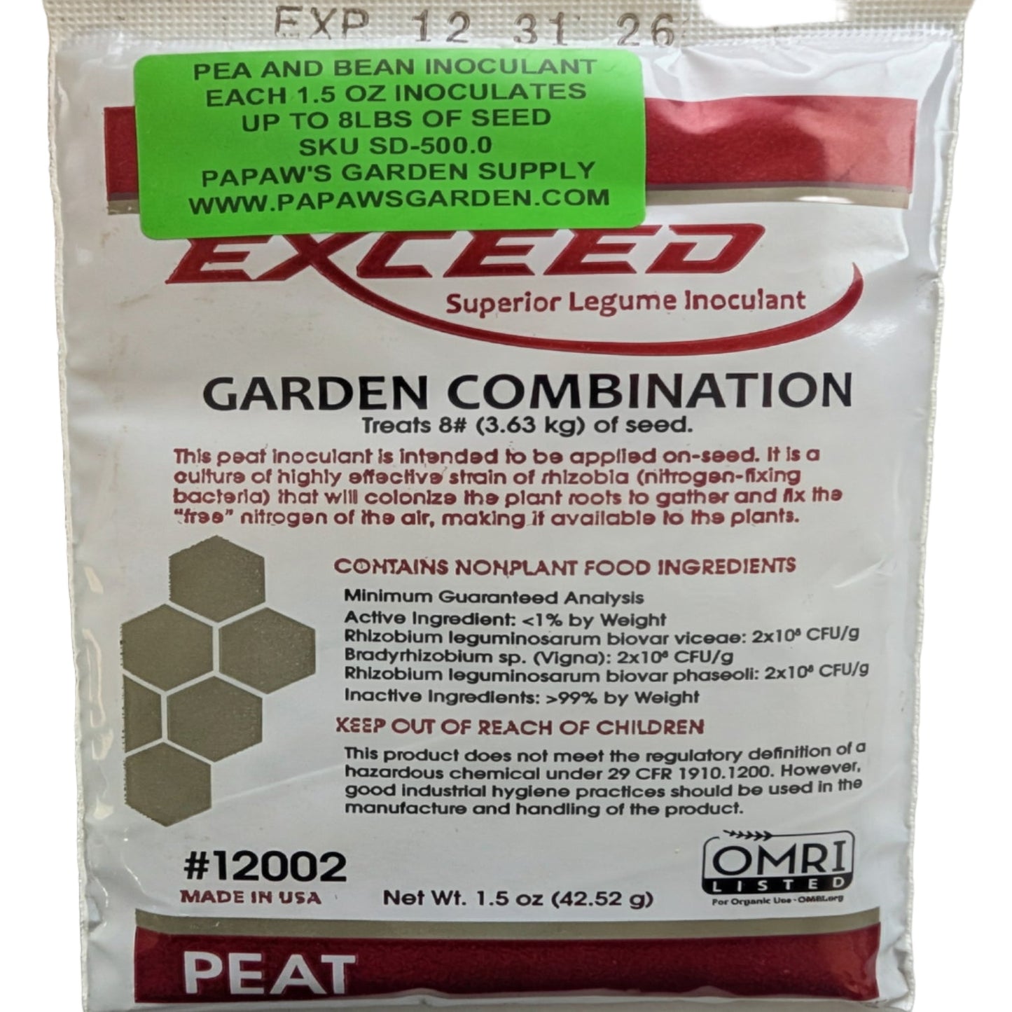 PAPAW'S GARDEN SUPPLY LLC "HELPING THE NEXT GENERATION GROW"! GARDEN INOCULANT FOR PEAS AND BEANS