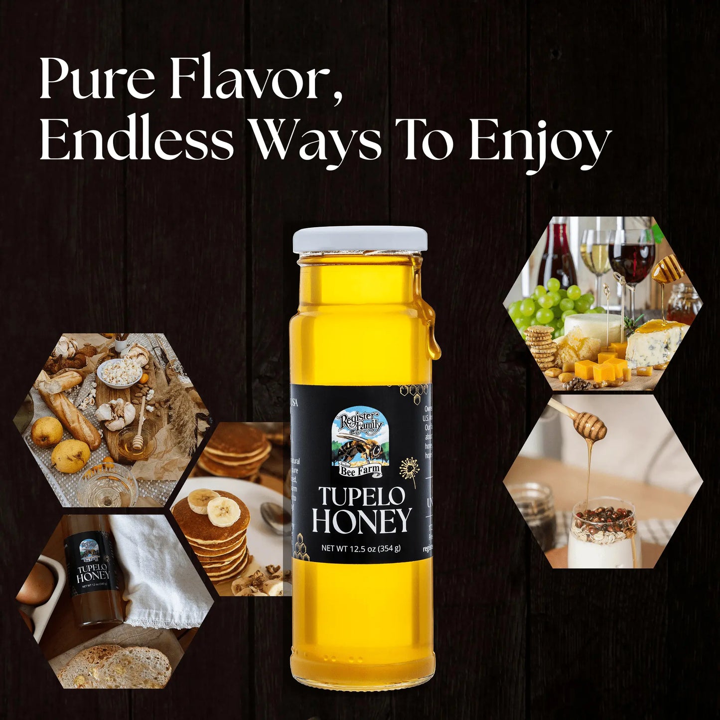 Raw Tupelo Honey — 12.5 oz | Certified Glyphosate Residue Free