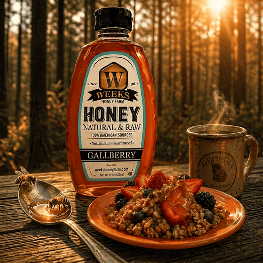 Our Best All-Natural Pure Raw Gallberry Honey from Weeks Honey Farm