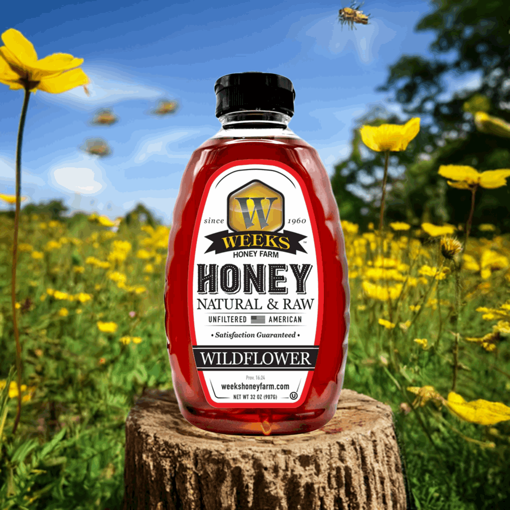 Pure Wildflower Honey - Natural & Raw | Weeks Honey Farm | Georgia