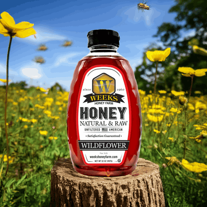Pure Wildflower Honey - Natural & Raw | Weeks Honey Farm | Georgia