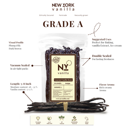 Premium Vanilla Bean Pods – Bulk 1 lb from NY Vanilla
