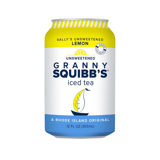 Sally's Lemon Unsweetened Organic Iced Tea - 12 Cans x 12oz by Granny Squibb’s