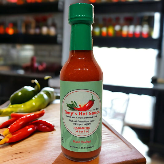 Tony's  Hancrafted "Habanero" Hot Sauce 5 Oz