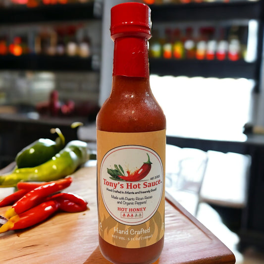 Tony's Handcrafted Hot Sauce- "Hot Honey"  Hot Sauce 5 Oz