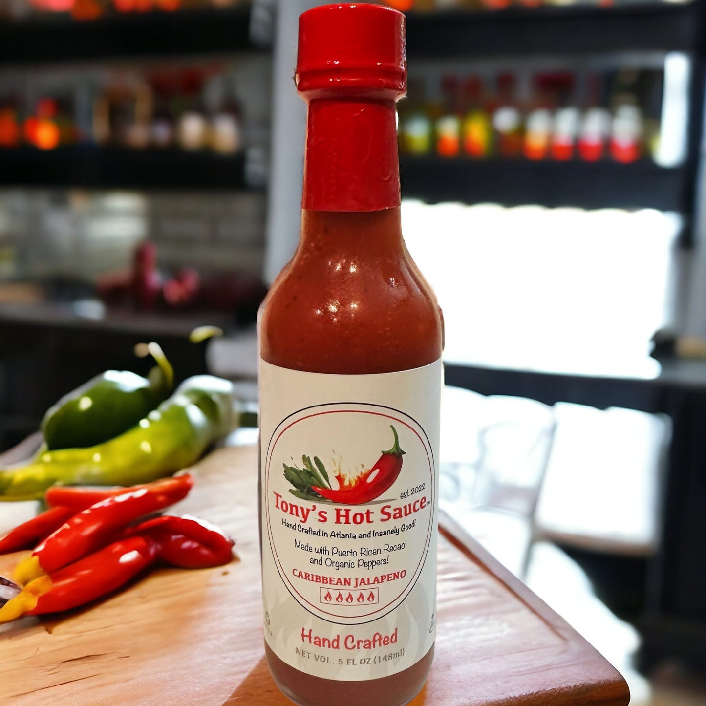 Tony's Handcrafted "Caribbean Jalapeno" Hot Sauce 5 Oz